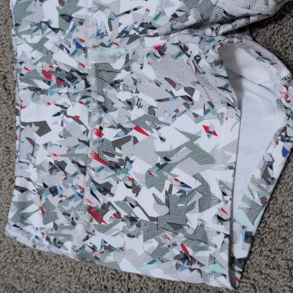 FLEO CrossFit Spandex Workout Shorts 2.5" Midrise Gray Abstract Print Small - Picture 2 of 10